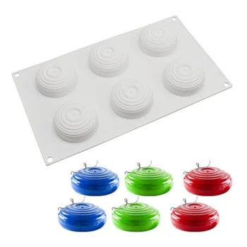 

2pcs/set Round Spiral Pan Silicone Spiral Cake Mold Fondant Chocolate Dessert Baking Molds Soap Making Mould Resin Clay Mold