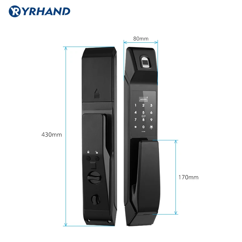 US $220.80 Automatic Smart Fingerprint Door Lock Electronic Lock With Fingerprint Password Card Key Unlock Digital Keyless Lock For Home