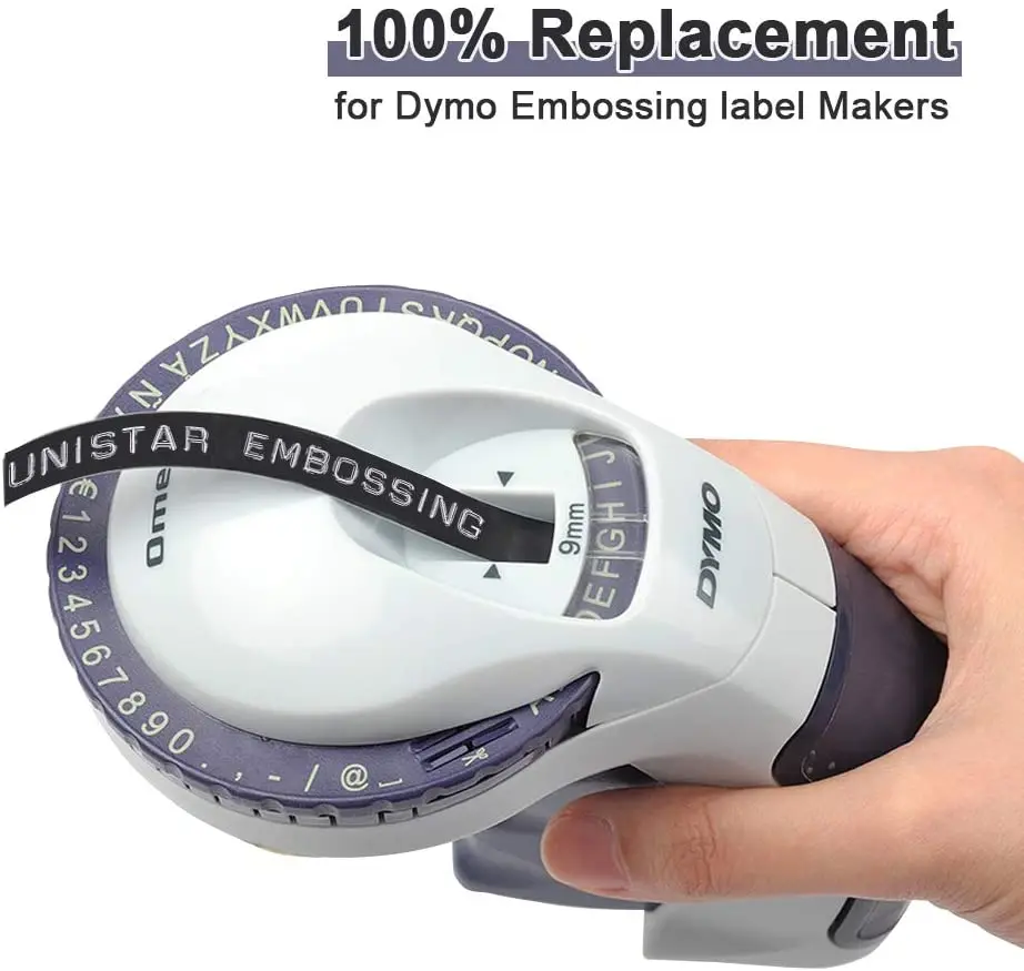 Unistar Cinta de etiquetas Compatible con Dymo, plástico en relieve para Dymo  Omega S0717930 Junior, grabador S0717900|Cintas de impresora| - AliExpress