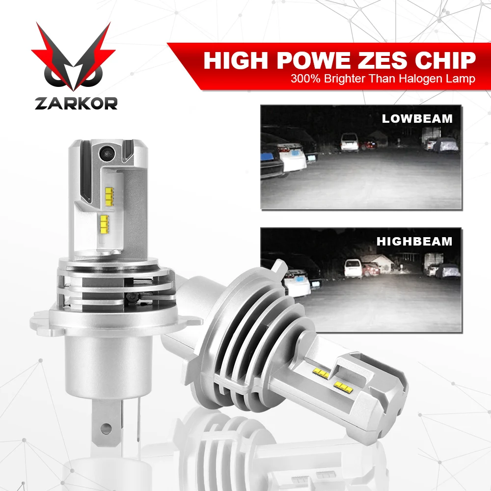 Лампа светодиодная Автомобильная Zarkor ZES 6500 лм 55 Вт 12 В 24 В|Передние LED-фары для
