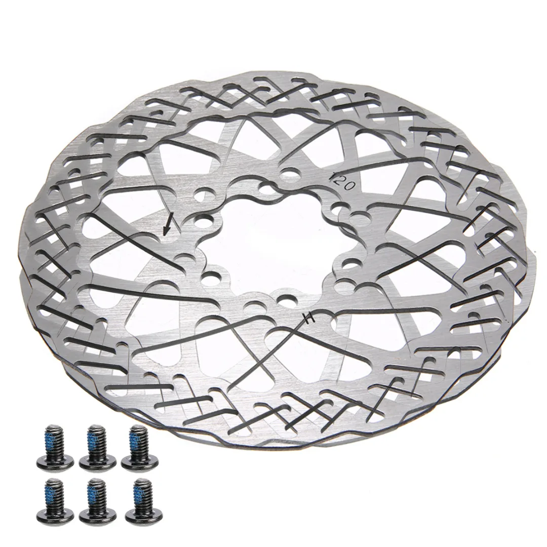 New Bike Brake Rotor 120/140/160/180/203mm Stainless Steel Mountain Road Bike Disc Brake Rotors With 6 Bolts Cycling Parts