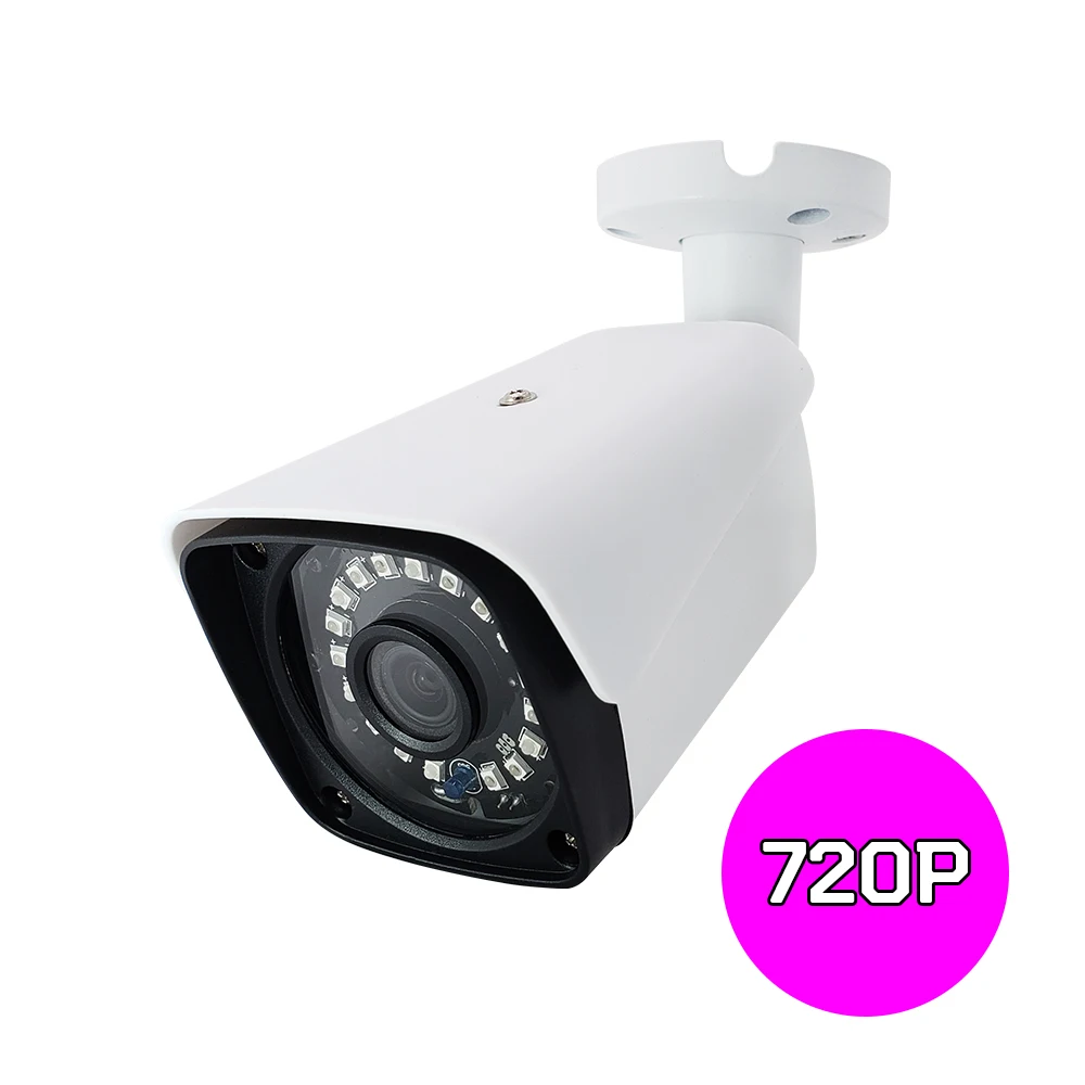 720P AHD HD камера наблюдения ночного видения 720 P/1080 P/5MP домашняя наружная Водонепроницаемая CCTV монитор объектив металлическая аналоговая цилиндрическая камера - Цвет: 720P