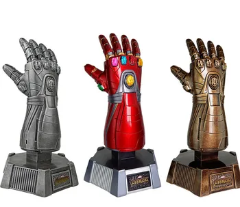 

[New] Marvel Heroes The Avengers Iron Man Nanometer infinite Resin gloves Action figure Statue Collection model toy kids gift