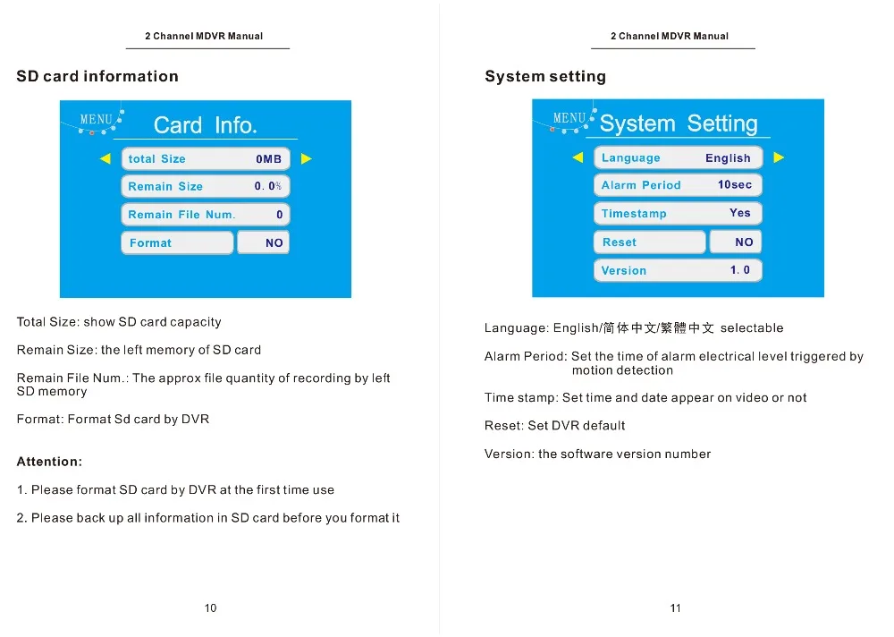 2CH Mobile DVR Manual-7 副本