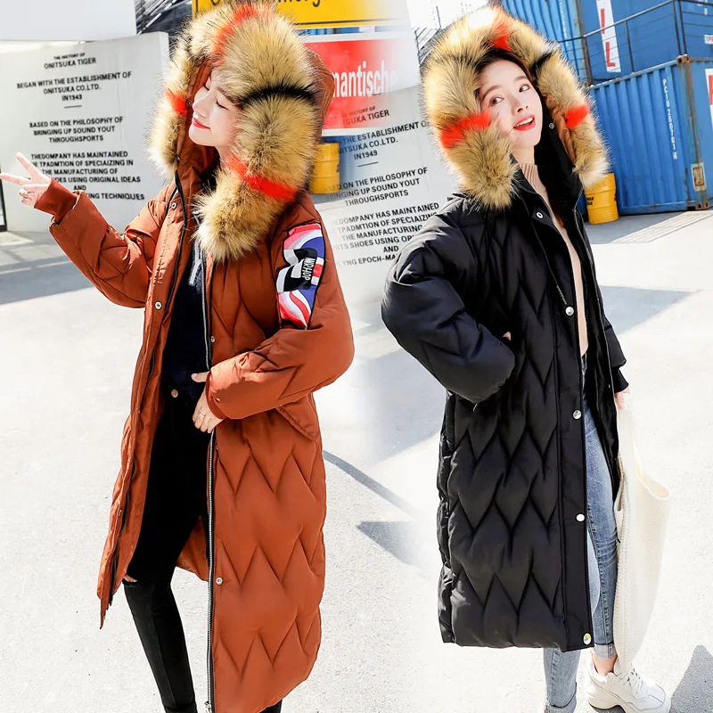 

2018 Winter New Style Korean-style Loose-Fit Slimming Mid-length down Jacket Cotton-padded Clothes WOMEN'S Coat