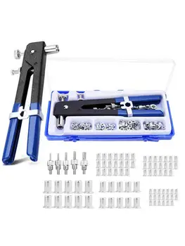 

6/86/110PCS Riveter Gun Tool Hand Insert Rivet Nut Tool Manual Mandrels M3 M4 M5 M6 M8 With Rivet For Household Repair
