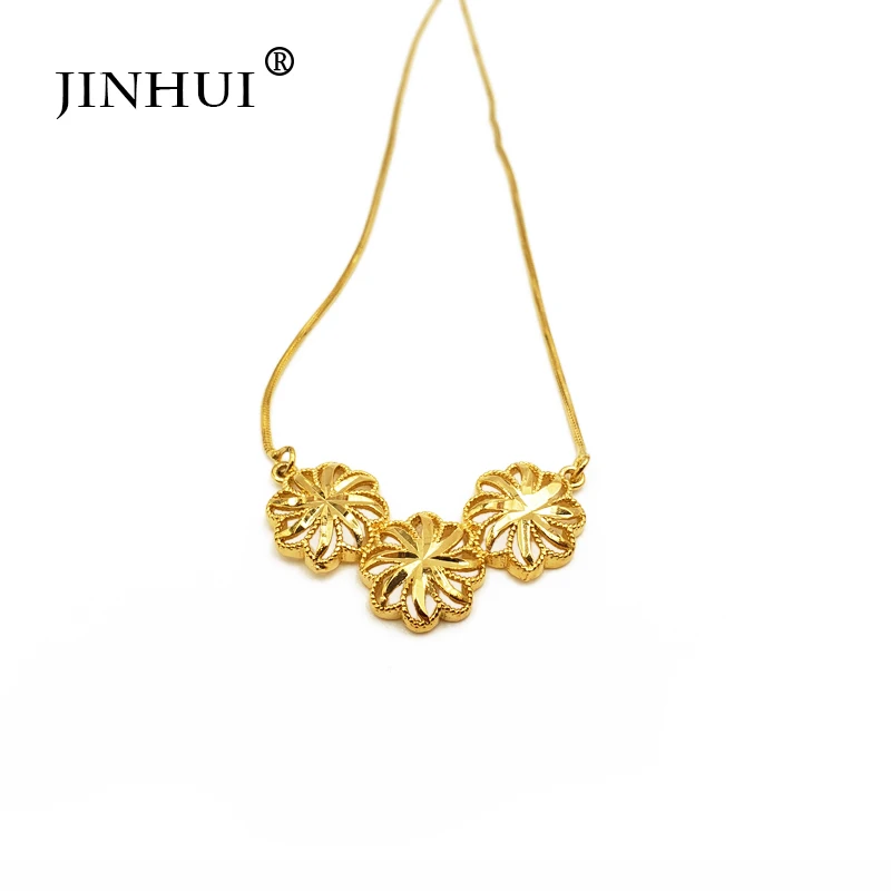 JINHUI Модные женские золотые ювелирные ожерелья с кулоном 45 см цепочка подарки для подружки вечерние свадебные украшения