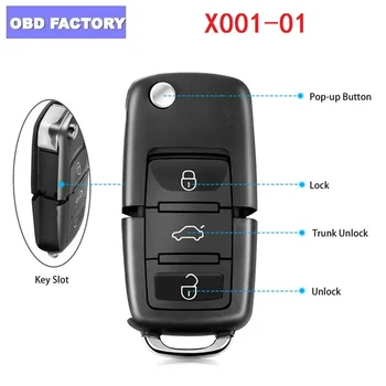 

10Pcs/Lot X001-01Wire Universal Remote Key B5 Type 3 Button for VVDI2 and VVDI Key Tool