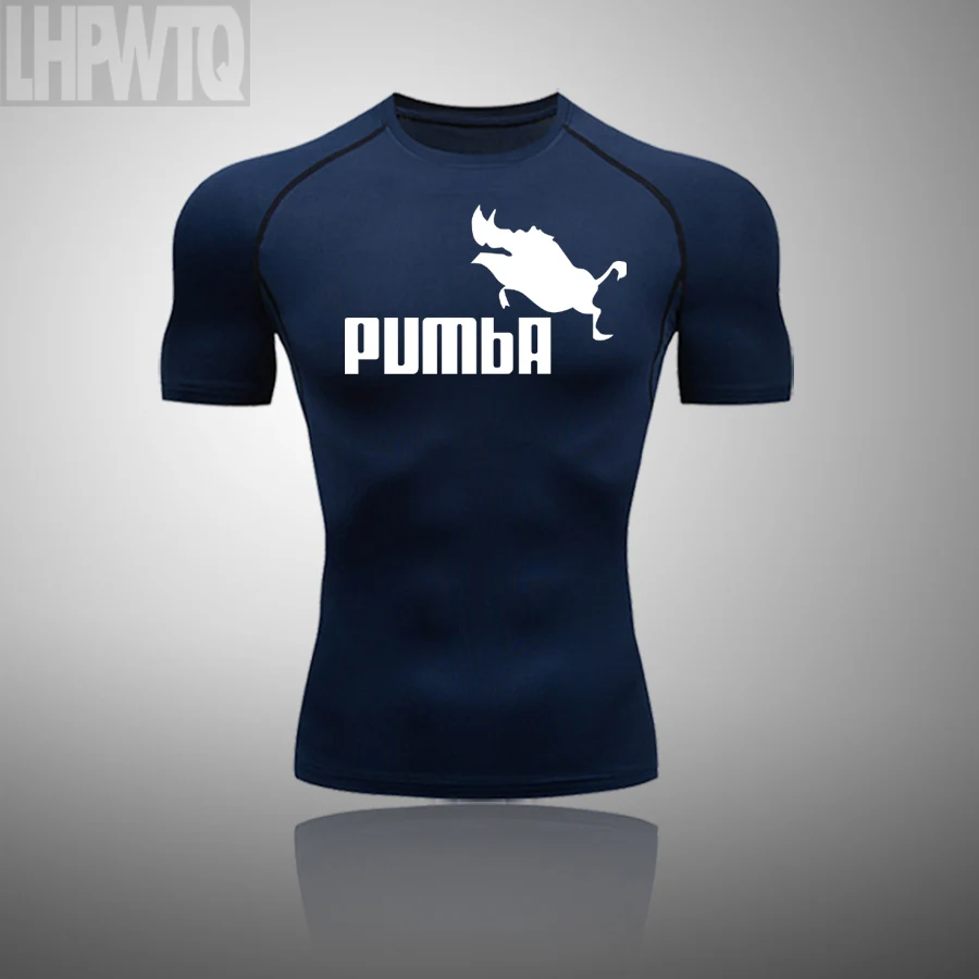 Мужская спортивная футболка для бега Rashguard мужские брендовые тренировочные