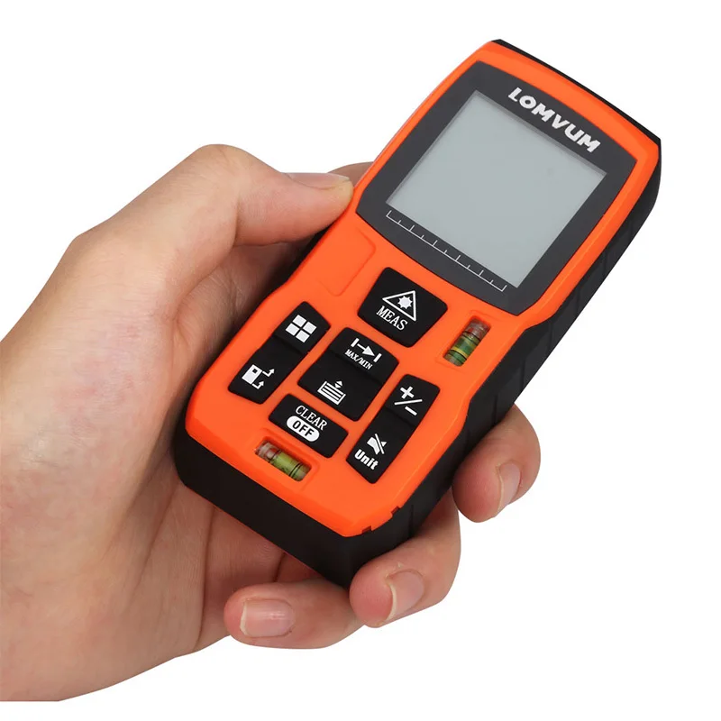 LOMVUM 40M 60m 80m 100m Laser Rangefinder Digital Laser Distance Meter battery-powered laser range finder tape distance measurer LOMVUM 40M 60m 80m 100m Laser Rangefinder Digital Laser Distance Meter battery-powered laser range finder tape distance measurer