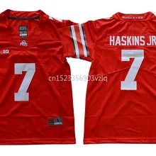 Новое поступление высокое качество Огайо Haskins Jr. Футболка колледжа ограниченная Джерси#7 Haskins Jr майки S-XL