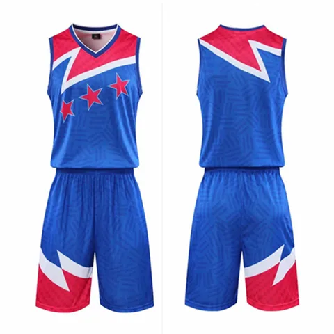 Conjunto de Camisa de Basquete dos Homens com Decote em v Roupas de Basquete Terno de Treinamento Reminiscência Esportes Colete Shorts Bolsos Duplos Uniformes Personalizados