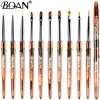 BQAN NEW Rose Gold Nail Art Brush Diamond Gradient Nail Brush Line Painting Brushes Nails Crystal Acrylic Liner Drawing Pen 1