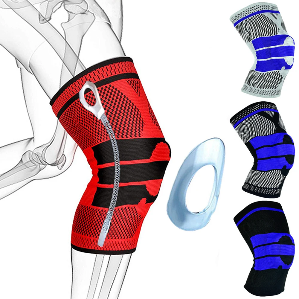 

2019 Knee Support Professional Protective Sports Knee Pad Breathable Bandage Knee Brace Basketball Tennis Cycling Kneepad 1pc
