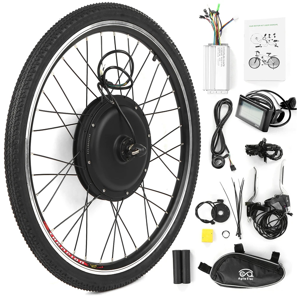 

Electric Bike Conversion Kit Bike Rear Wheel Hub Motor Kit Powerful E-Bike LCD Display Motor Kit Brushless Controller
