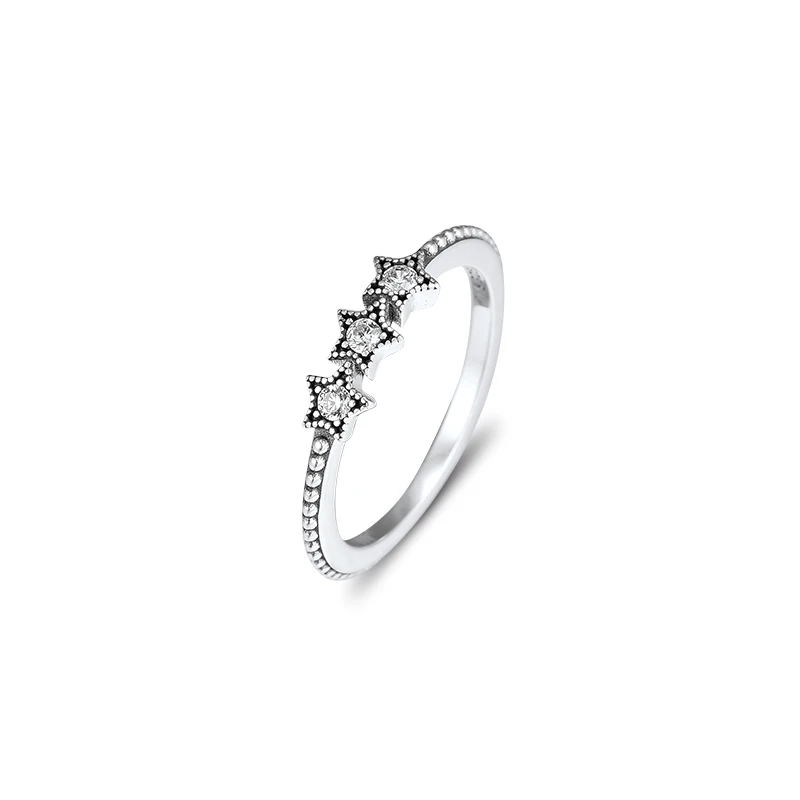 

Celestial Stars Ring Genuine 925 Sterling Silver Rings For Jewelry Making Woman DIY Fashion Female Rings Party Wedding Make Up