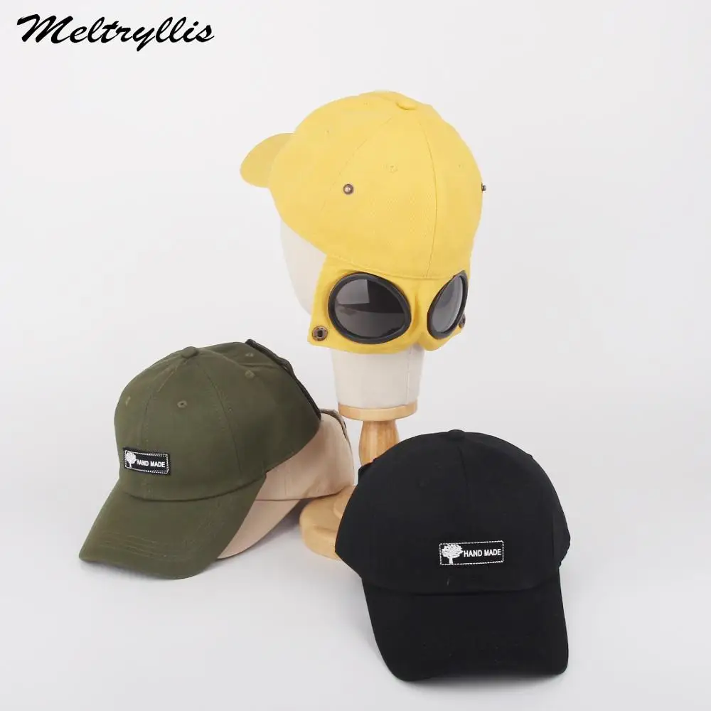 

[Meltryllis]Korean Style Spring Adult Eyewear Hat Pilot Sunglasses Baseball Cap Men Women Ins Cool Casquette Fashion Caps