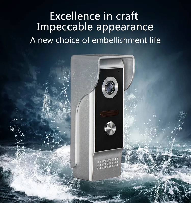 XSL-V70Km-M4 wired video doorphone 7" TFT touch buttons and take photo and make memory for villa