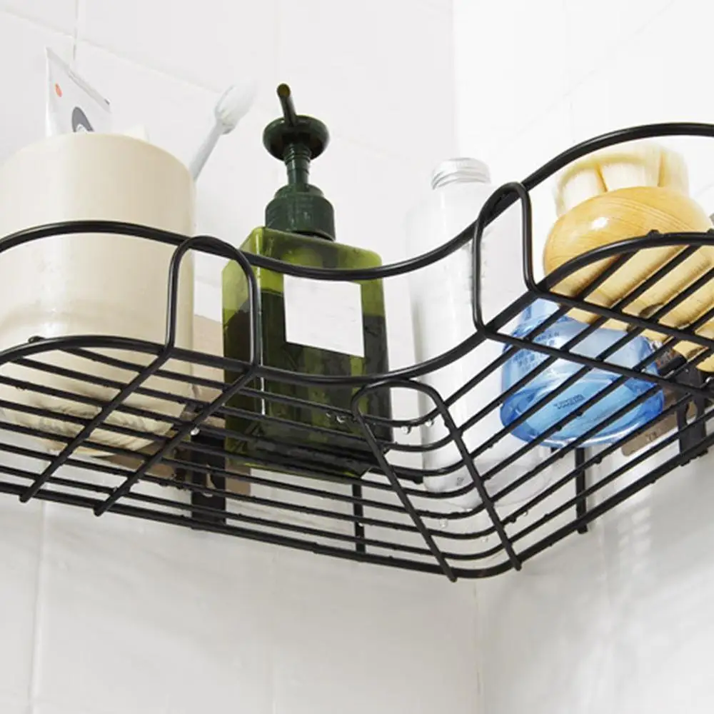 Треугольная настенная угловая стойка для ванной, кухни, душевой шкаф, полка, органайзер, пробивной держатель
