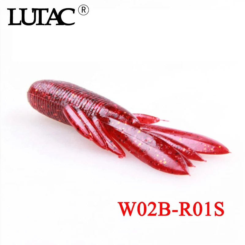 

Sinking Shrimp soft lure LUTAC soft wobbler Fishing Bait Artificial Lure 80mm 7.7g 4colors optional