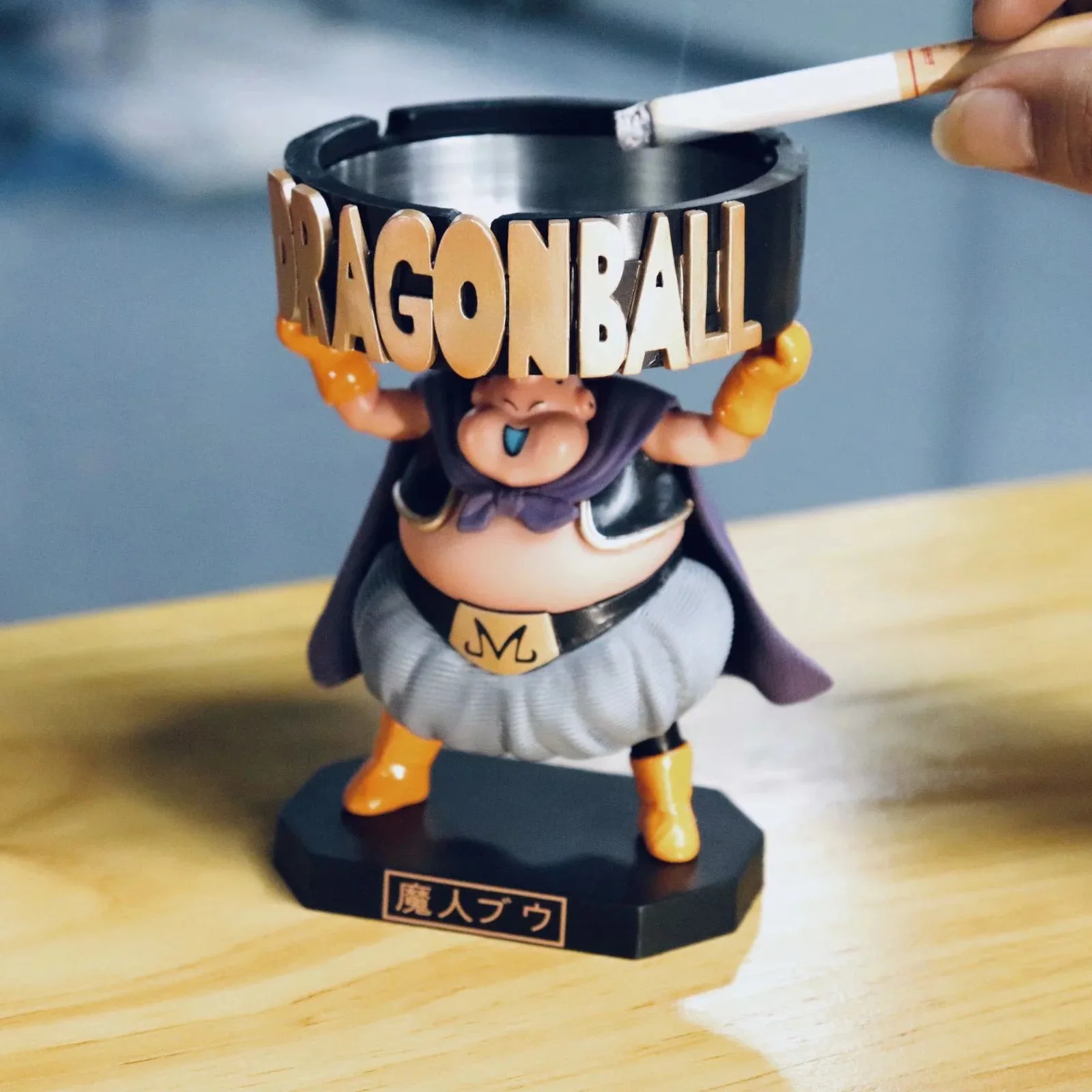 Anime Dragon Ballen Majin Buu Asbak Action Figure Speelgoed Auto Decoratie Leuke Vet Buu Pop Desk Decor - AliExpress