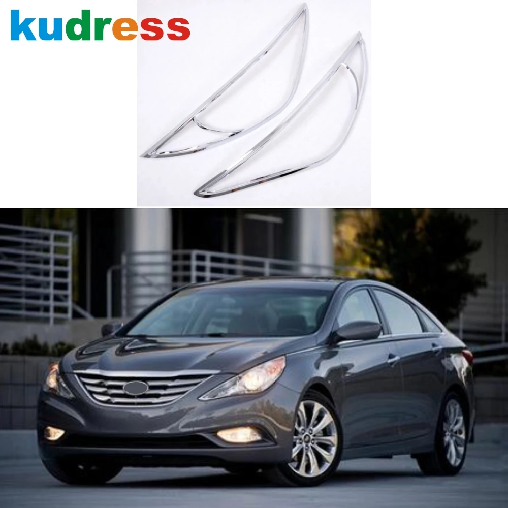 

2 шт., Хромированная передняя фара для Hyundai Sonata i45 2011 2012 2013 2014