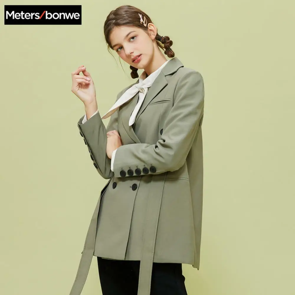 

Metersbonwe 2020 spring New Blazer Female Casual Trench student fashion Office ladies Temperament Casual Fashion Slim fit tops