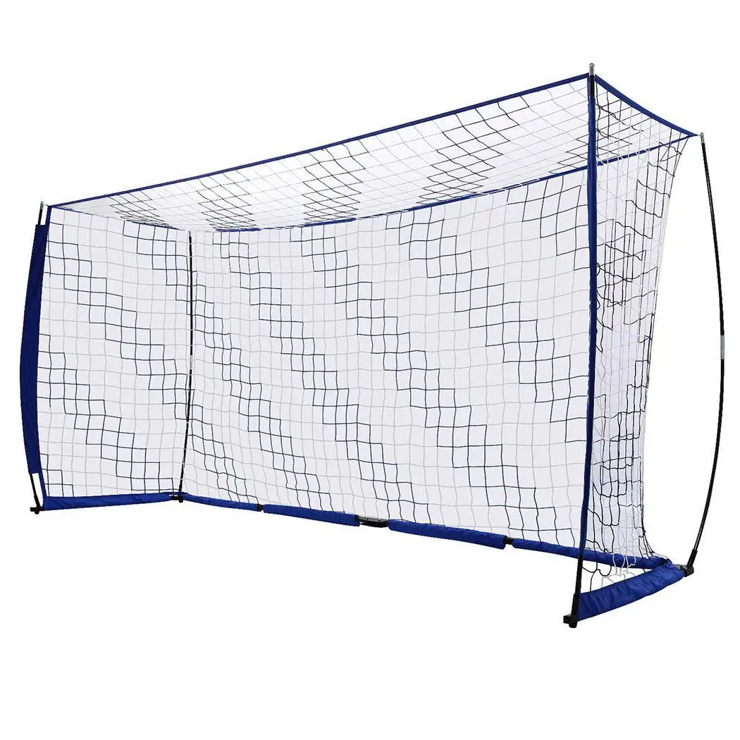 blue Портативный футбол сеть для футбольные ворота Junior Sports тренировочные 12ft x 6ft футбольная сеть спортивные продукты - Цвет: blue