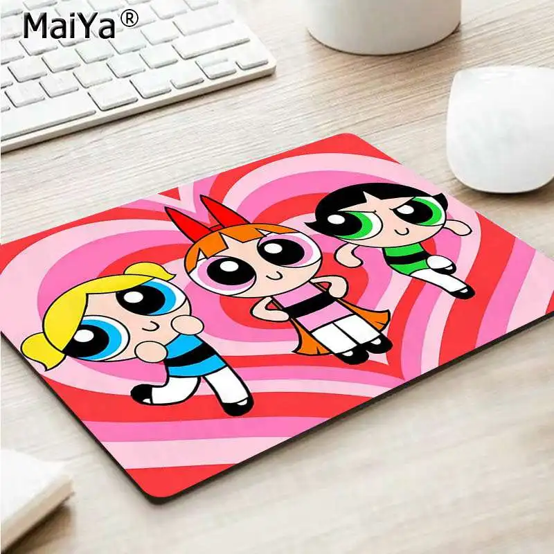 MaiYa Powerpuff девушки ноутбук игровые мыши коврик для мыши резиновый ПК компьютерный игровой коврик для мыши