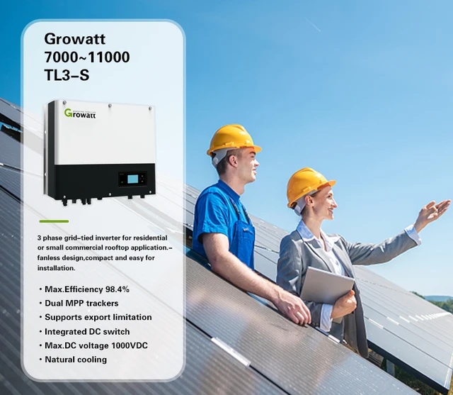 Growatt 7kw ~ 11kw sur onduleur solaire en réseau  Fournisseur,Fabricant,Entreprise