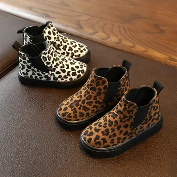 

Children Girls Leopard Print Winter Warm Boots Kids Girl Fashion Short Boots Baby Girls Casual Shoes Boots for girls 2019