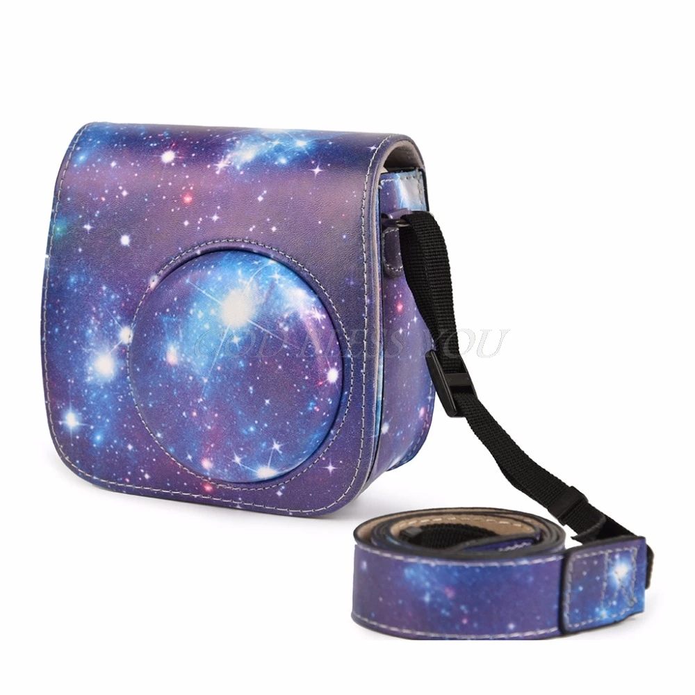 Instax Mini 8/9 сумки для камеры винтажные Звезды Обложка из искусственной кожи ремешок для Fujifilm