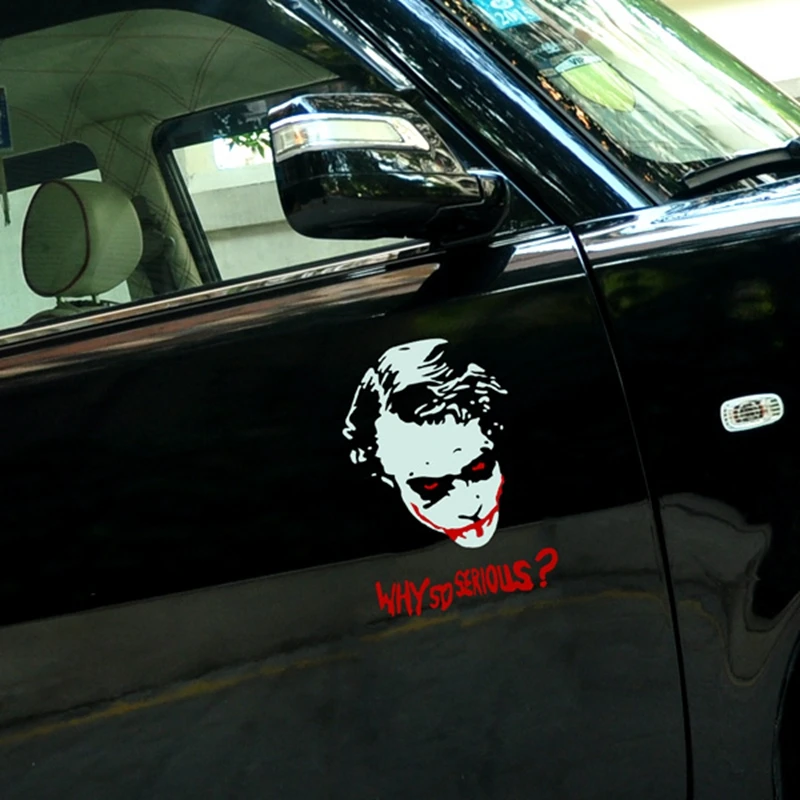 Виниловая Светоотражающая наклейка Noizzy The Joker Batman Why очень тяжелая Автомобильная
