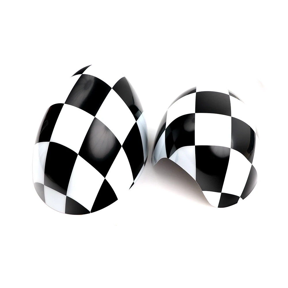 thumbnail image 1 of Cubiertas de espejo retrovisor exterior de coche, pegatinas de Bandera negra para Mini Cooper One S JCW F54 F55 F56 F57 F60 antes de julio de 2019, 1 of 5