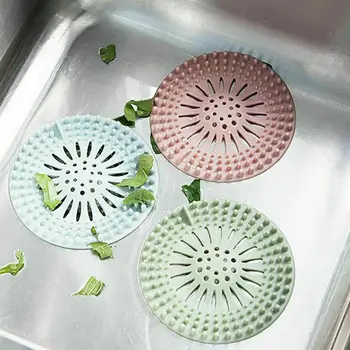 

Functional HOT Kitchen Filter Silicone Wheat Straw Strainer Bathroom Shower Drain Sink Drains Cover Sewer Hair Filter