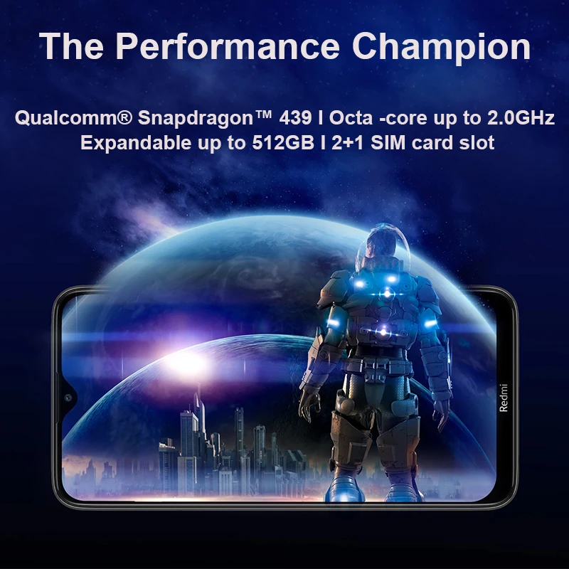  Global Rom Xiaomi Redmi 8 3GB 32GB Snapdragon 439 Octa Core Cellphone 12MP Dual Camera 5000mAh Larg