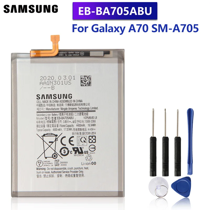 Оригинальная запасная аккумуляторная батарея для Samsung Galaxy A70 A705 телефона 4500