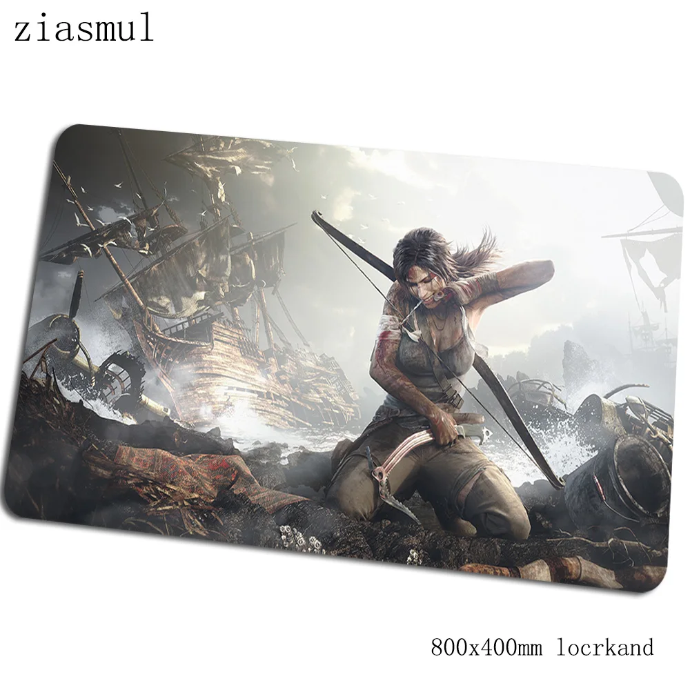 Tomb raider коврик для мыши 800x400x3 мм коврики милый компьютерный Коврик Для Мыши игровые аксессуары для запястья игровые коврики и чехлы игры pc gamer - Цвет: Size 800x400x3mm