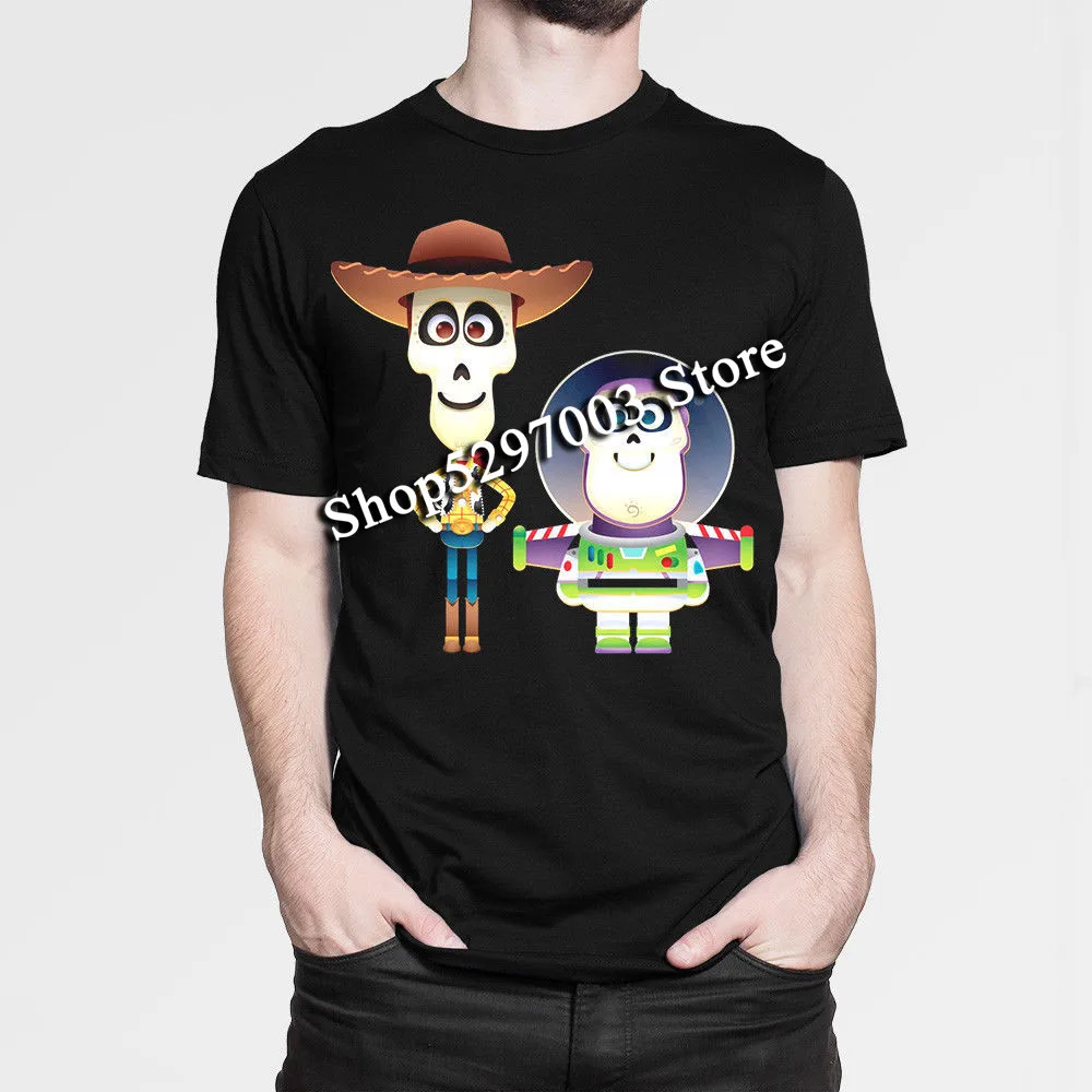 Coco Toy Story Art T-Shirt Men'S Women'S New Cotton Tee Xs-3Xl Humorous Shirt | Мужская одежда