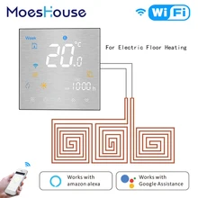 WiFi термостат контроллер температуры для электрического нагрева жидкости Smart Life/Tuya APP работает с Alexa Google Home