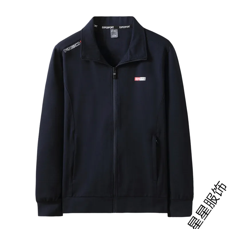 8XL 6XL 5XL Slim Fit Solid мужской s Бомбер куртка весна осень мужской бейсбол Тонкая Повседневная куртка Топ Мужская ветровка куртка - Цвет: Тёмно-синий