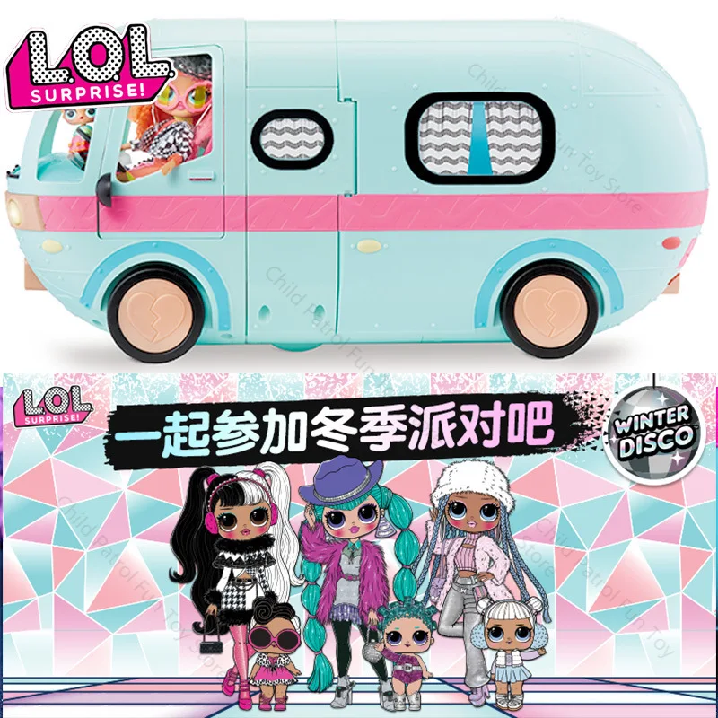 

Original LOL Surprise Dolls Fashion DIY 2-in-1 Bus Detachable Toy Lol Dolls Play House Doll Kids Toys for Girls Birthday Gifts