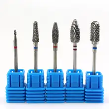 Tungsten Steel Nail Art Drill Bit Dead Skin Removal Pedicure Manicure Cylinder Electric Nail Files Manicure Nail Art Tool