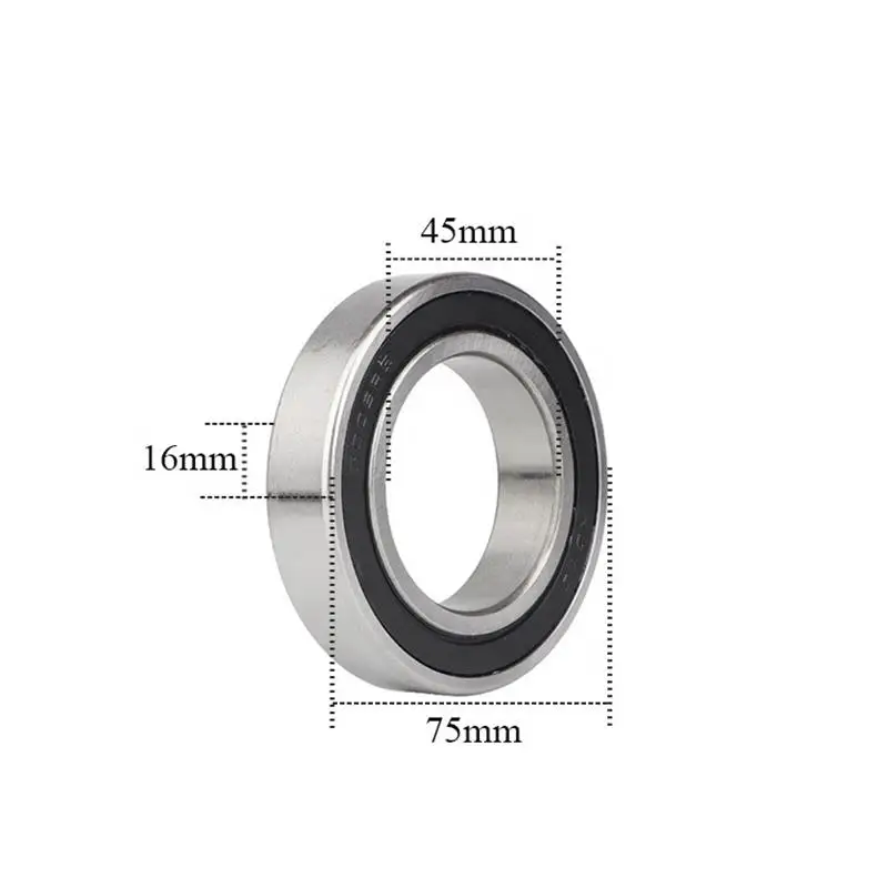 2RS 45*75*16mm deep groove ball bearing 45x75x16mm