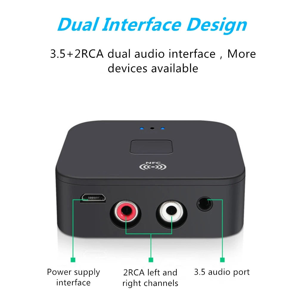 NFC Bluetooth 5.0 Audio Receiver RCA 3.5mm HIFI CD Lossless Sound Quality Wireless Stereo Music Adapter For TV Car Speaker bluetooth adapter,bluetooth audio receiver,bluetooth transceiver adapter,audio adapter,bluetooth aux adaptor