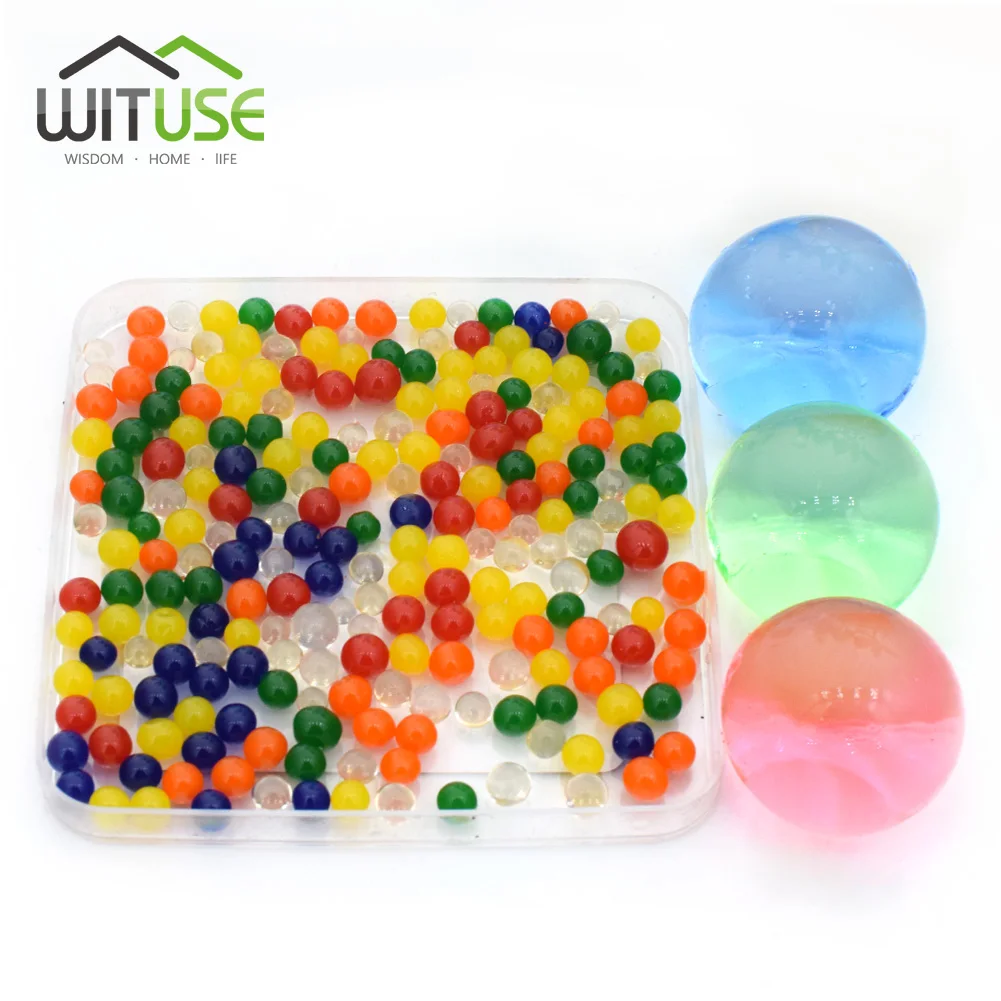 

500Pcs 3-4cm Crystal Soil Water Beads Multi Very Big Growing Bulbs Wedding Grow Ball Home Decor Colors Mud Hydrogel Pear Shaped