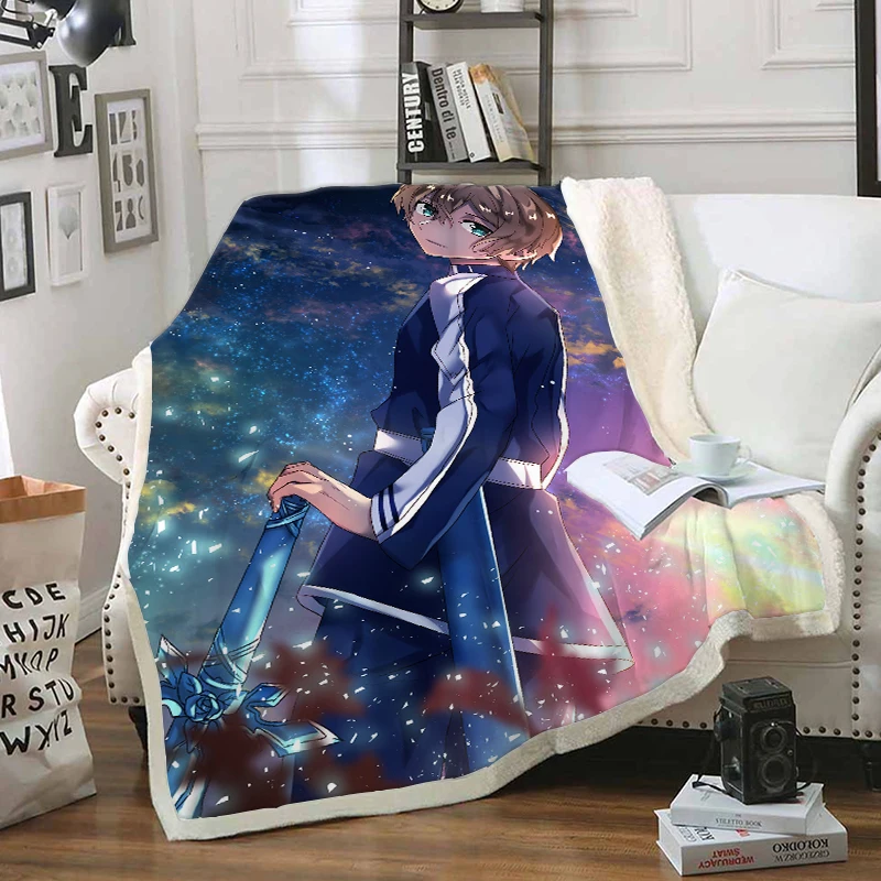 Sword Art Funny character Blanket 3D print Sherpa on Bed Home Textiles Dreamlike style 16 |