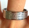30pcs Etch English Serenity Prayer Cross Jesus Stainless Steel Ring Wholesale Men Religious Jewelry Lots " God grant me..." 4
