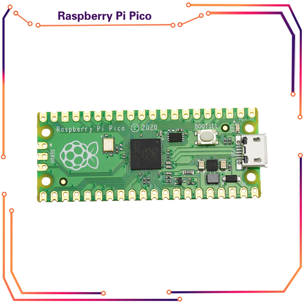 Официальная двухъядерная плата Raspberry Pi Pico RP2040 Cortex-M0 КБ ARM маломощные