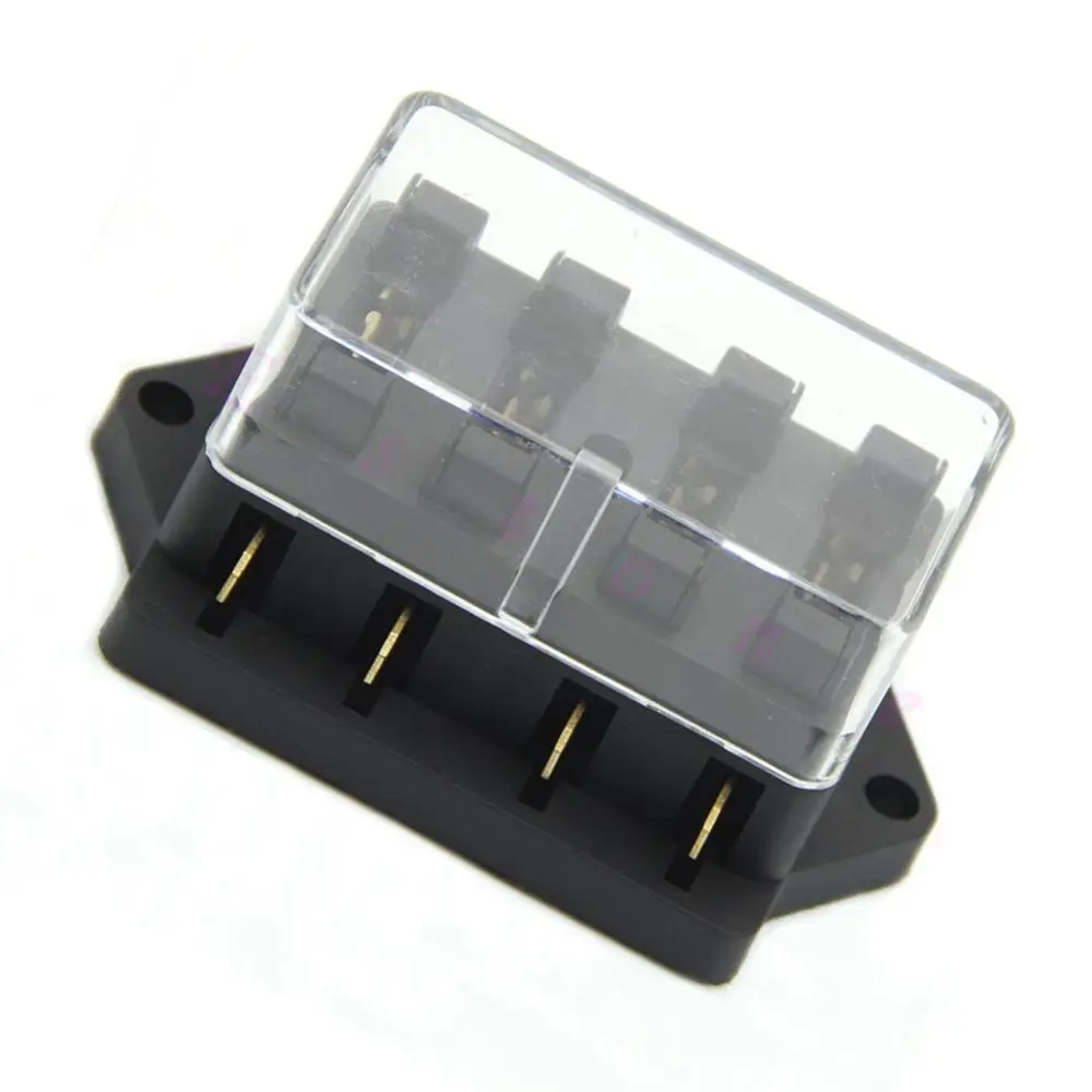 FUSE HOLDER BOX 4 WAY CAR VEHICLE CIRCUIT AUTOMOTIVE  FUSE BOX BLOCK